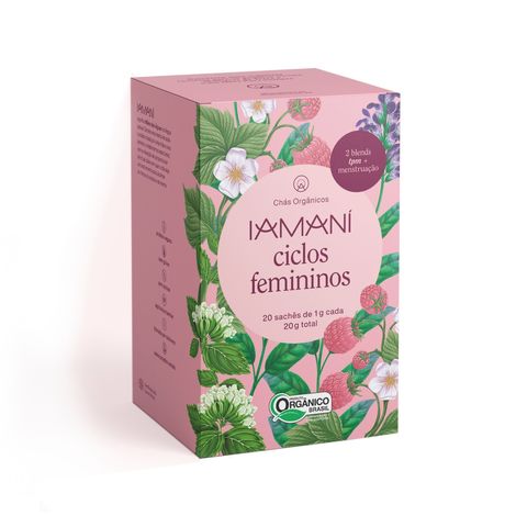 ChaFuncionalOrganicoCiclosFemininosTPMMenstruacaoIamani20Saches